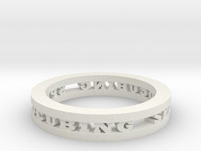 Ring in White Natural Versatile Plastic