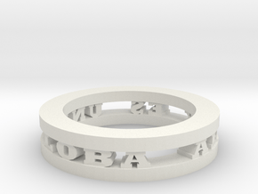 Ring in White Natural Versatile Plastic