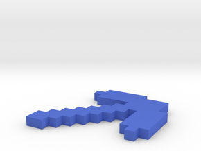 Minecraft pickaxe in Blue Processed Versatile Plastic
