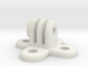 GoPro Custom (Quad) Screwed Mount in White Natural Versatile Plastic