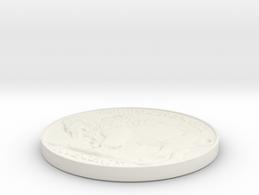 Indian head Coin in White Natural Versatile Plastic