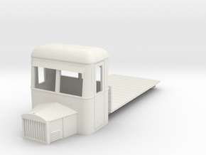 O9/On18 rail bus flatbed freight in White Natural Versatile Plastic