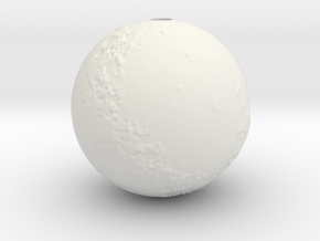 Moon with surface detail in White Natural Versatile Plastic