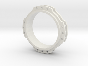 Connection  Ring in White Natural Versatile Plastic