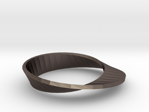 Mobius Strip in Polished Bronzed Silver Steel