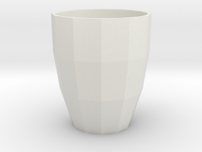 Low Poly Mug in White Natural Versatile Plastic