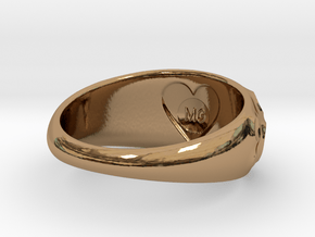 Volcanic Crater Ring in Polished Brass