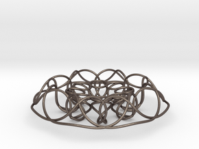 Complex Knot in Polished Bronzed Silver Steel