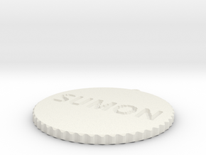 by kelecrea, engraved: SUMON HASAN in White Natural Versatile Plastic