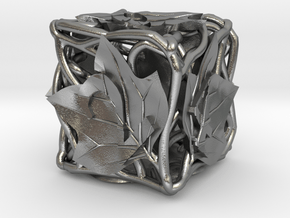 Botanical d6 (Tulip Tree) in Natural Silver