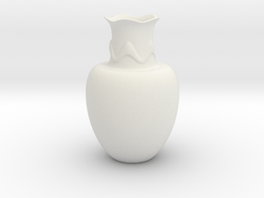 Decorative Vase  in White Natural Versatile Plastic