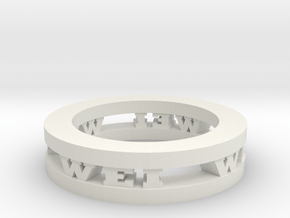 Ring in White Natural Versatile Plastic