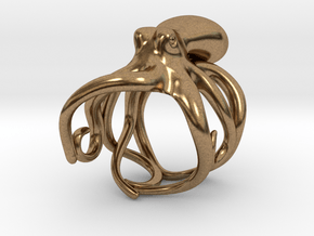 Octopus Ring 18mm in Natural Brass
