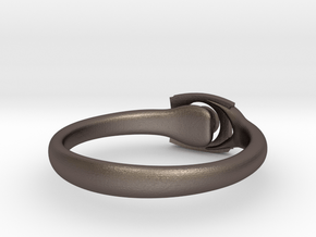 OnYearTogether ring in Polished Bronzed Silver Steel