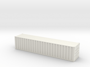 40ft Container Ribbed, (NZ120 / TT, 1:120) in White Natural Versatile Plastic