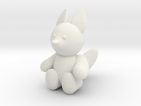 Toy Fox in White Natural Versatile Plastic