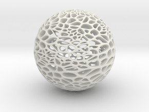 Voronoi_Sphere_small in White Natural Versatile Plastic