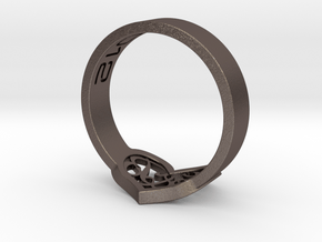 Ring in Polished Bronzed Silver Steel