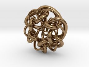 Tangled Knot Pendant (updated) in Natural Brass