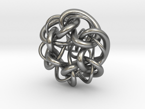 Tangled Knot Pendant (updated) in Natural Silver