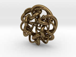 Tangled Knot Pendant (updated) in Natural Bronze