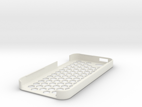 iPhone 5 Honey Comb Plug Case in White Natural Versatile Plastic