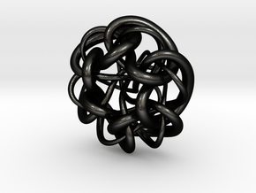 Tangled Knot Pendant (updated) in Matte Black Steel