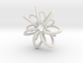 RingStar 7 points - 4cm in White Natural Versatile Plastic