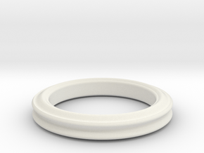 Sinus periodic ring in White Natural Versatile Plastic