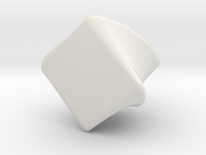 Knob, Cabinet, 1/4-20 in White Natural Versatile Plastic