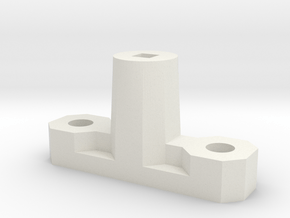 Axle to Grid Connector in White Natural Versatile Plastic