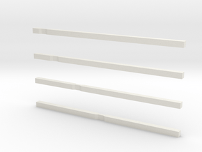 notched bars in White Natural Versatile Plastic