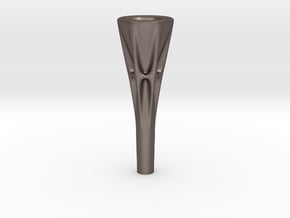 Fluted French Horn Mouthpiece in Polished Bronzed Silver Steel