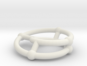 moebius ring | scaled line 24x4 in White Natural Versatile Plastic