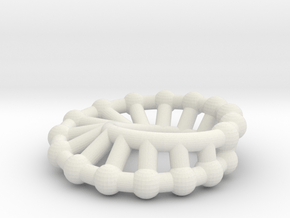 moebius ring | scaled line 24x16 in White Natural Versatile Plastic