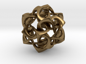Icosahedron I, pendant in Natural Bronze