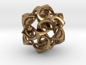 Icosahedron I, pendant in Natural Brass