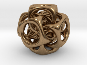 Six cubes, pendant  in Natural Brass