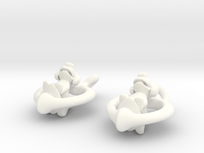 Puppy earrings in White Processed Versatile Plastic