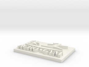 ACROGYM LOGO 3D in White Natural Versatile Plastic
