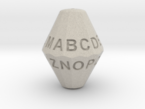 D26 Alphabet Dice in Natural Sandstone