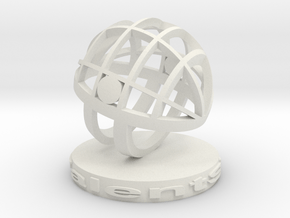 TalentSphere 3D with Stand in White Natural Versatile Plastic