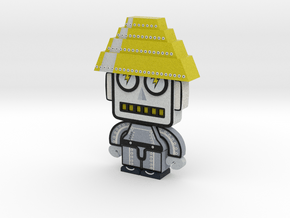DevoBot Series 2 B/W with yellow energy dome, Josh in Full Color Sandstone