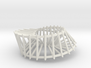 Triangular Möbius Cage in White Natural Versatile Plastic