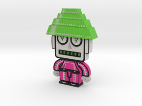 DevoBots Series 1 Pink bio suit with Green energy  in Full Color Sandstone
