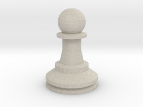 Large Staunton Pawn Chesspiece in Natural Sandstone