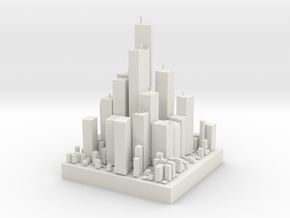 A mini city in White Natural Versatile Plastic