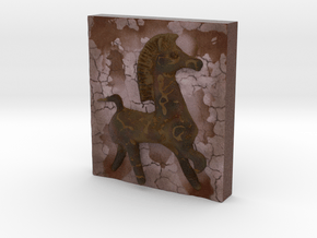 Bucephalus Horse Relief  in Full Color Sandstone