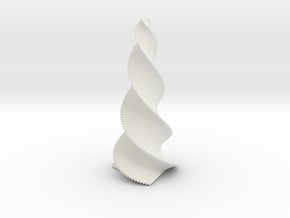 Curved Obelisk in White Natural Versatile Plastic