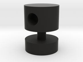 Cylindric Knob in Black Natural Versatile Plastic